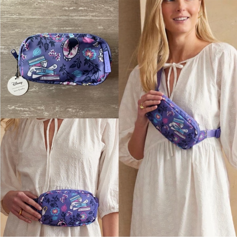 NWT Vera Bradley Disney Mini Belt Bag Fanny pack crossbody in Belle's Friends